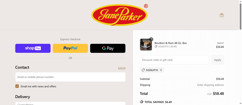 Jane Parker Coupon Code - 15% Off on Your Order